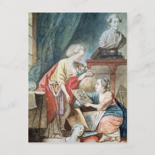 The Necker Family in 1780 Postcard (Front)