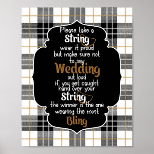 The Necklace Game Flannel and Frost Bridal Shower Poster