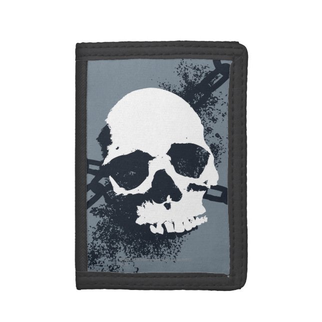 The Necromancer Skull Symbol Trifold Wallet (Front Vertical)
