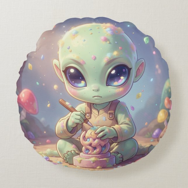 The Nectar Galaxy Wanderers.7 Round Pillow (Front)