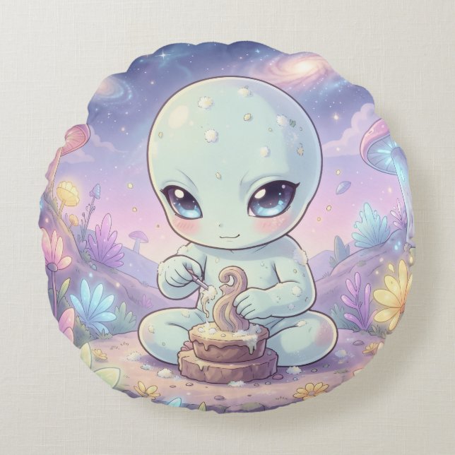 The Nectar Galaxy Wanderers.9 Round Pillow (Front)