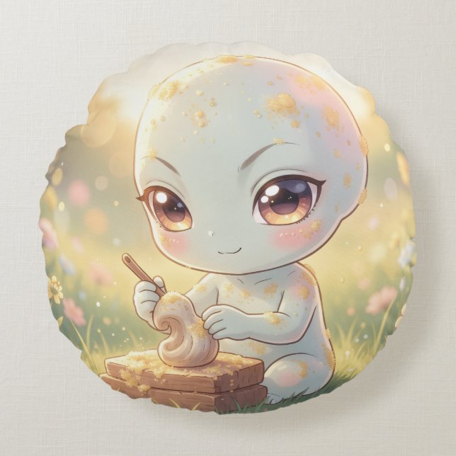 The Nectar Galaxy Wanderers Round Pillow (Front)
