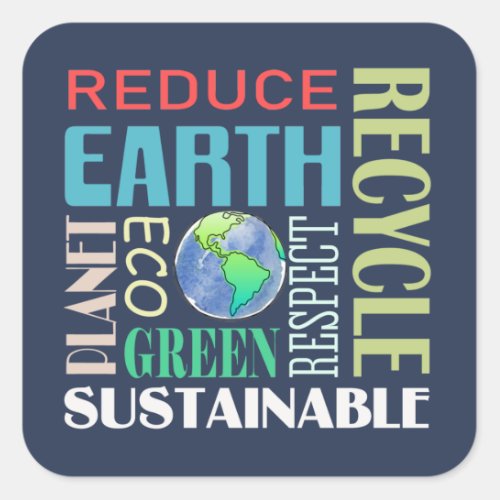 The Need Is Great Earth Day Square Sticker