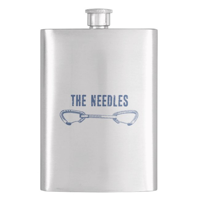 The Needles Climbing Quickdraw Flask (Front)