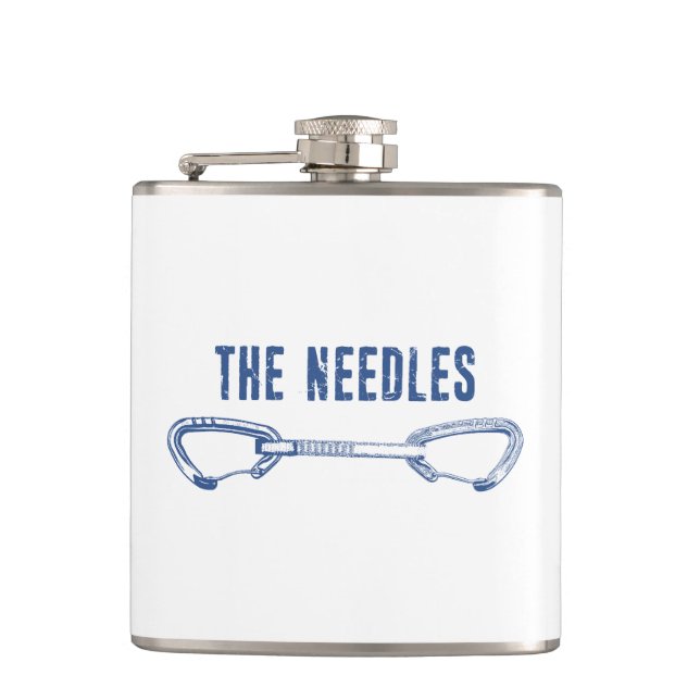 The Needles Climbing Quickdraw Flask (Front)
