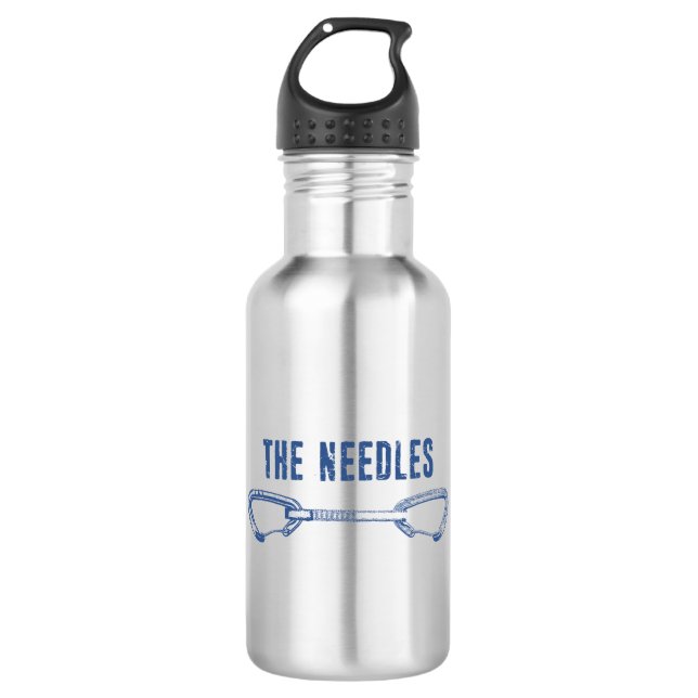 The Needles Climbing Quickdraw Stainless Steel Water Bottle (Front)