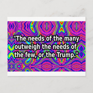 The needs of the many postcard