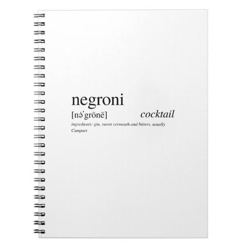 The Negroni _ Italys favorite cocktail Notebook