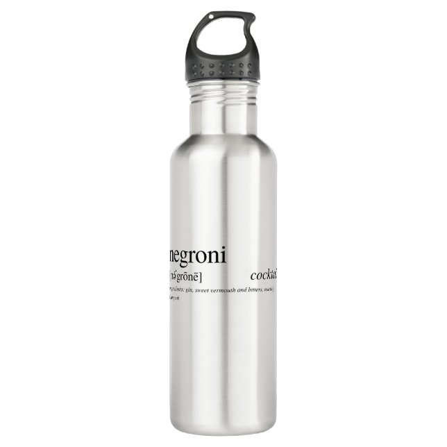 The Negroni - Italy's favorite cocktail Stainless Steel Water Bottle (Front)