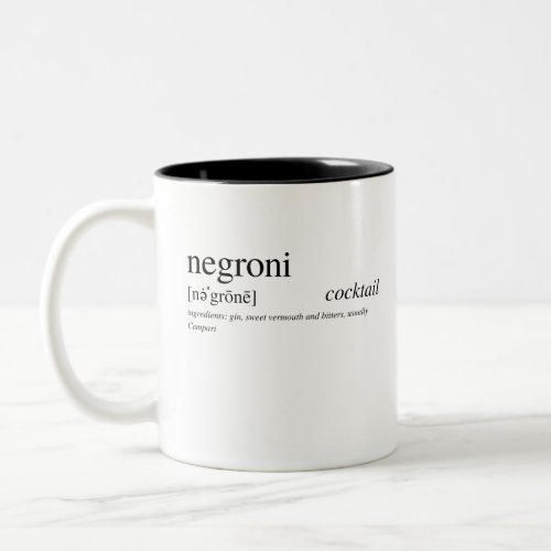 The Negroni _ Italys favorite cocktail Two_Tone Coffee Mug