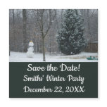 The Neighbor's Snowman Winter Snow Save the Date