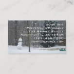 The Neighbor's Snowman Winter Snow Scene Business Card
