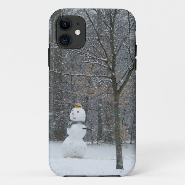 The Neighbor's Snowman Winter Snow Scene Case-Mate iPhone Case (Back)