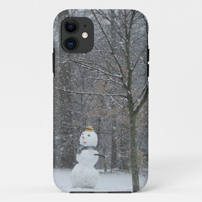 The Neighbor's Snowman Winter Snow Scene Case-Mate iPhone Case (Back)