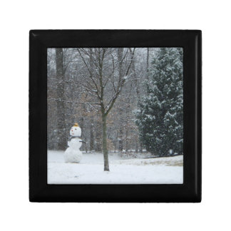 The Neighbor's Snowman Winter Snow Scene Gift Box
