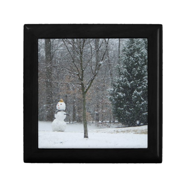 The Neighbor's Snowman Winter Snow Scene Gift Box (Front)