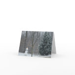 The Neighbor's Snowman Winter Snow Scene Holiday Card