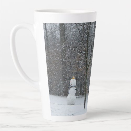 The Neighbors Snowman Winter Snow Scene Latte Mug