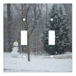 The Neighbor's Snowman Winter Snow Scene Light Switch Cover