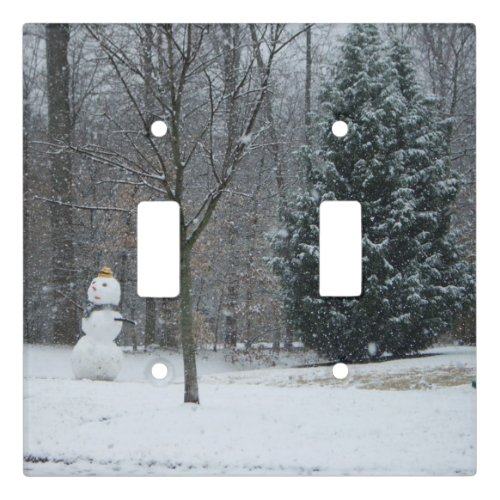 The Neighbors Snowman Winter Snow Scene Light Switch Cover