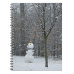 The Neighbor's Snowman Winter Snow Scene Notebook