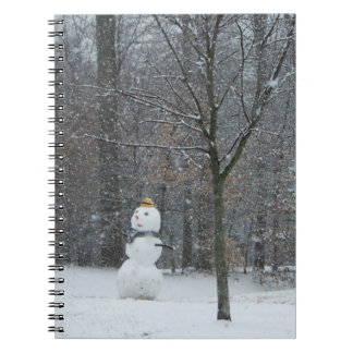 The Neighbor's Snowman Winter Snow Scene Notebook