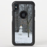 The Neighbor's Snowman Winter Snow Scene OtterBox Commuter iPhone XS Max Case