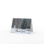 The Neighbor's Snowman Winter Snow Scene Thank You Card