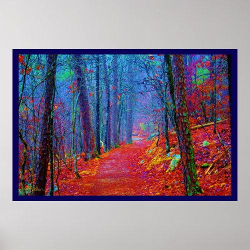 The Neon Forest Oil Painting Painted Photograph Poster