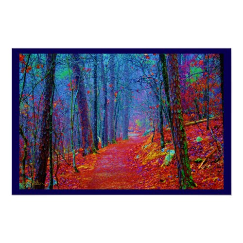 The Neon Forest Oil Painting Painted Photograph Poster