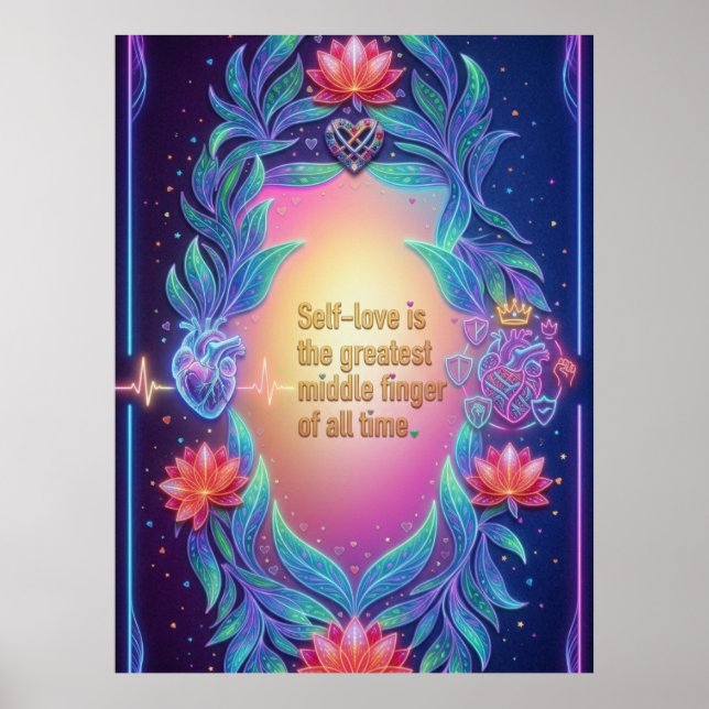 The Neon Sovereign Heart Poster (Front)