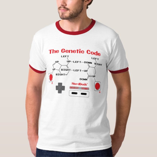 The Nerd Genetic Code T-Shirt (Front)