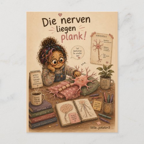 The nerves are on edge postcard