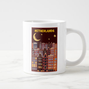 The Netherlands at Night Giant Coffee Mug