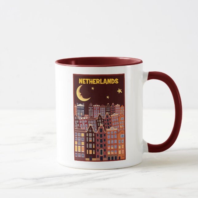 The Netherlands at Night Mug (Right)