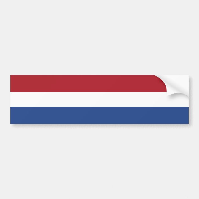 The Netherlands – Dutch Flag Bumper Sticker (Front)