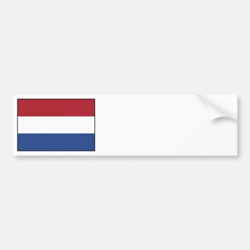 The Netherlands  Dutch Flag Bumper Sticker