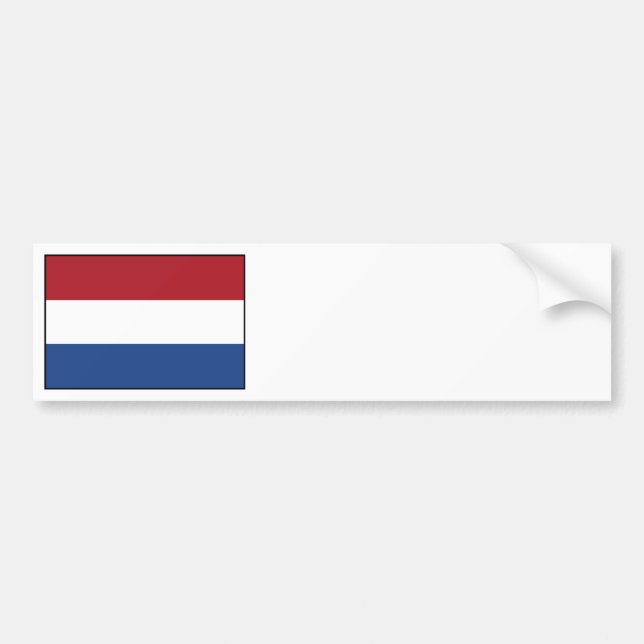 The Netherlands – Dutch Flag Bumper Sticker (Front)