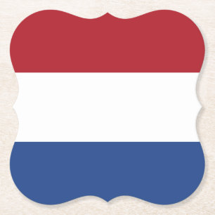The Netherlands (Dutch) Flag Paper Coaster