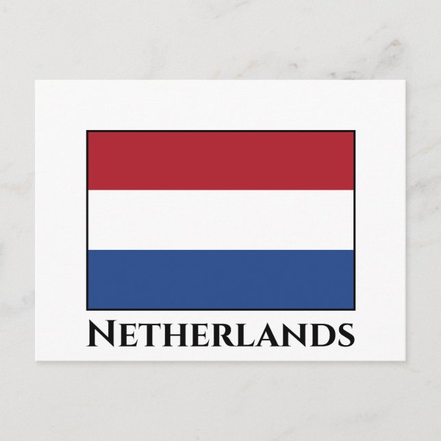 The Netherlands (Dutch) Flag Postcard (Front)