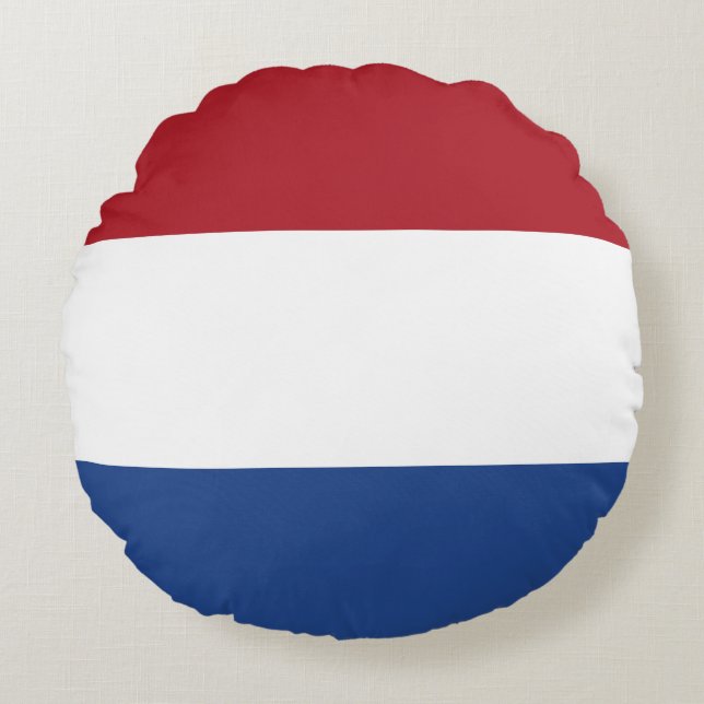 The Netherlands (Dutch) Flag Round Pillow (Front)