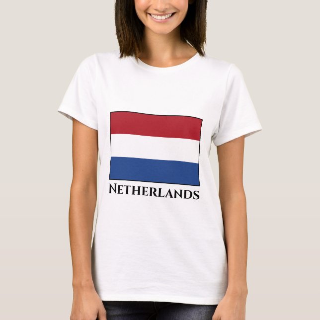 The Netherlands (Dutch) Flag T-Shirt (Front)