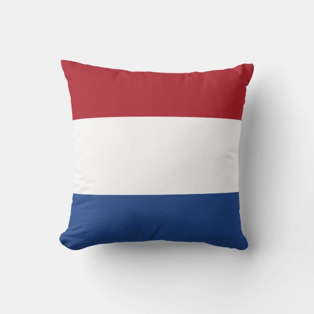 The Netherlands (Dutch) Flag Throw Pillow (Front)