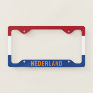 The Netherlands - flag and abbreviation License Plate Frame