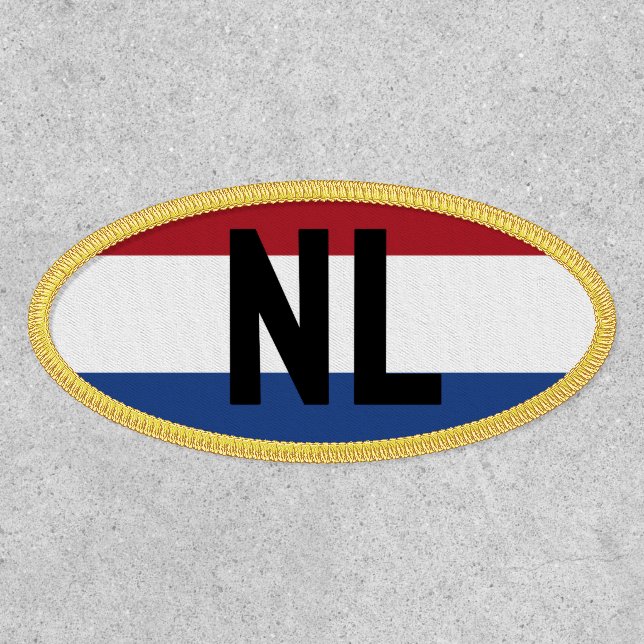 The Netherlands - flag and abbreviation Patch (Front)