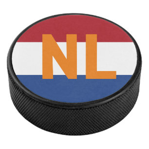 The Netherlands - flag/ NL Hockey Puck