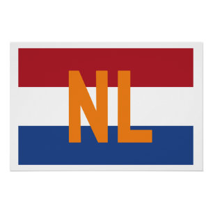 The Netherlands - flag/ NL Poster