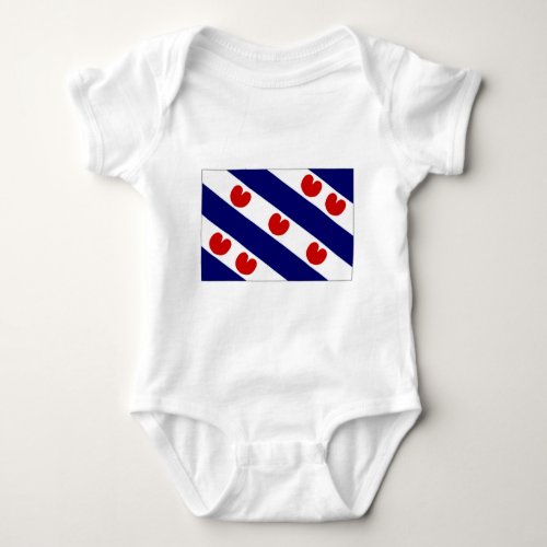 The Netherlands Friesland Flag Baby Bodysuit