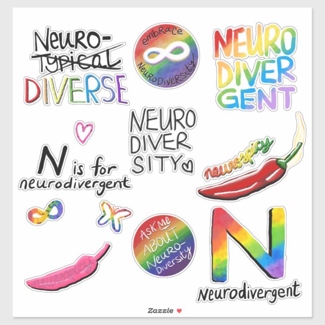 The Neurodiverse Variety Pack Sticker (Sheet)