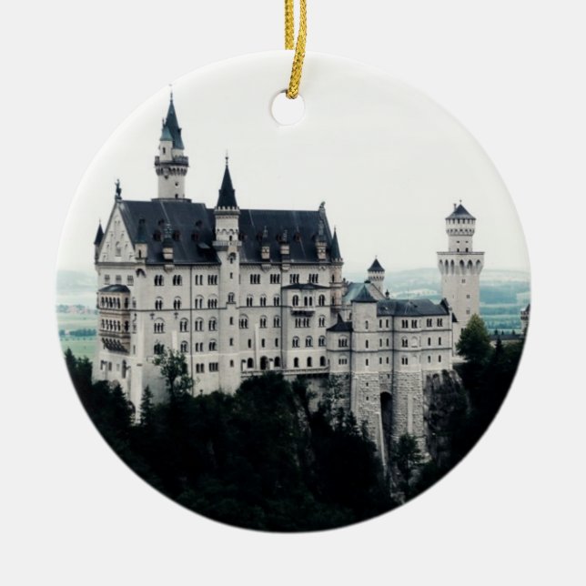 The Neuschwanstein Castle Ceramic Ornament (Front)